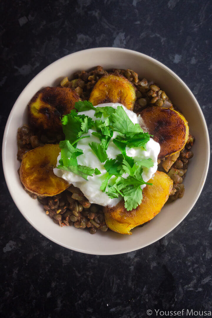 Spicy Lentils and Plantain